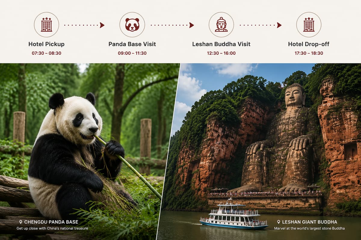 Chengdu Panda Base and Leshan Giant Buddha Private Day Tour 2
